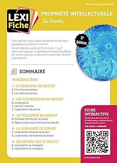Droit de la propriété intellectuelle - Les brevets (3ème édition) (Lexifiche)