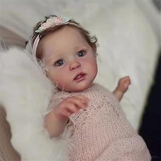 Poupée Reborn Fille 19 Pouces 48 cm Poupée Reborn Réaliste Lifelike Mignon Nouveau-né Corps en Tissu Doux bébé Reborn, Ressemblent À De Vrais Fille Jouet Cadeau d