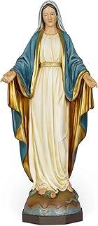 Buildclassic Statue catholique Notre-Dame de Grâce, figurine de la Vierge Marie pour autel, Gfit religieux à maman, statue catholique pour décoration d